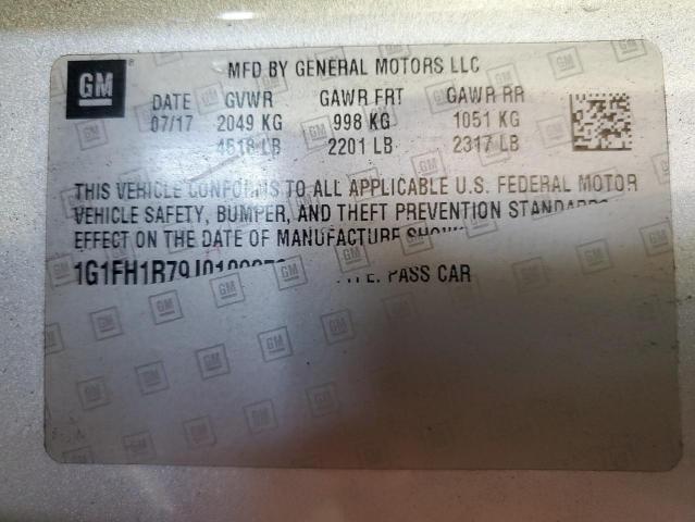 2018 CHEVROLET CAMARO SS 1G1FH1R79J0109253