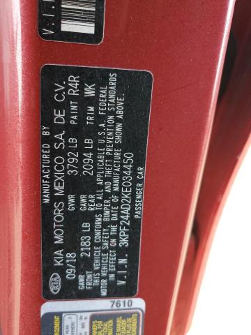 2019 KIA FORTE FE 3KPF24AD2KE034450