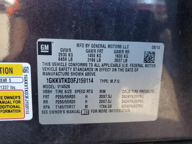 2015 GMC ACADIA DEN 1GKKVTKD3FJ159114
