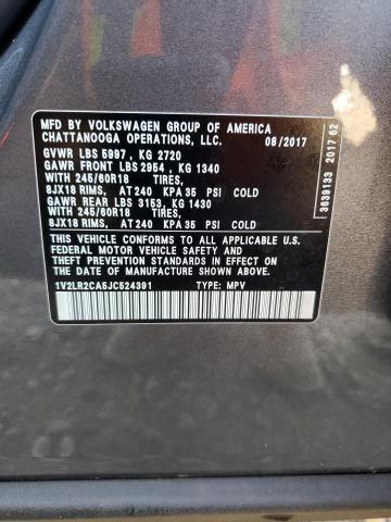 2018 VOLKSWAGEN ATLAS SE 1V2LR2CA5JC524391