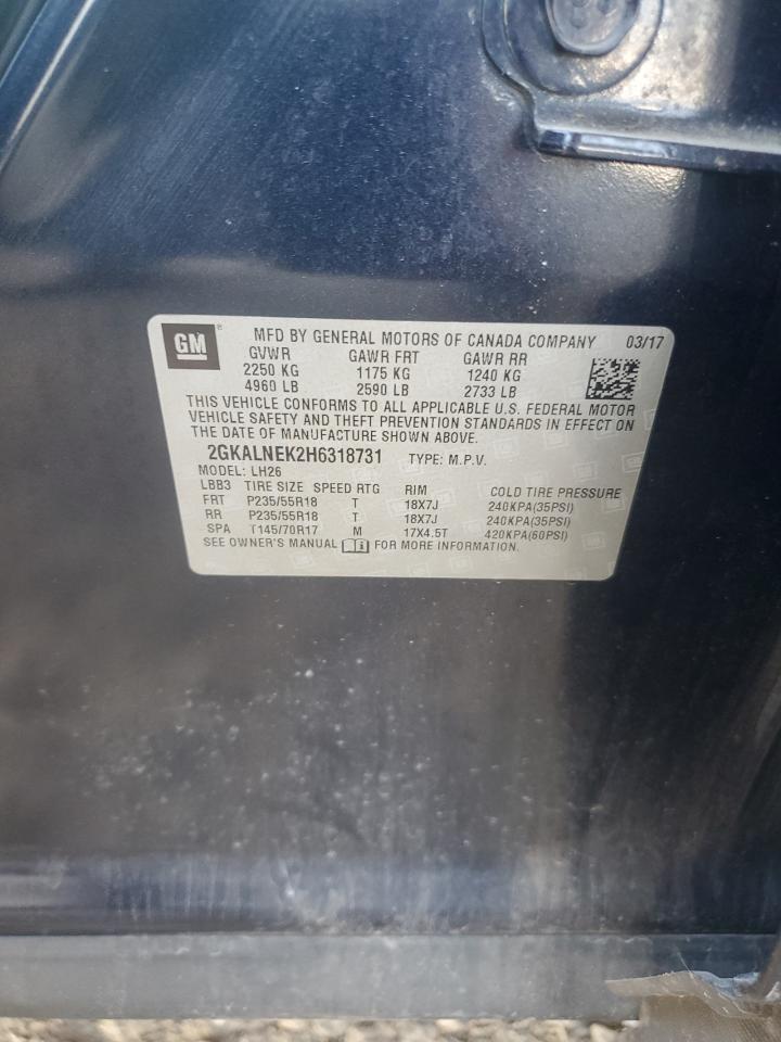 Lot #3316844650 2017 GMC TERRAIN SL