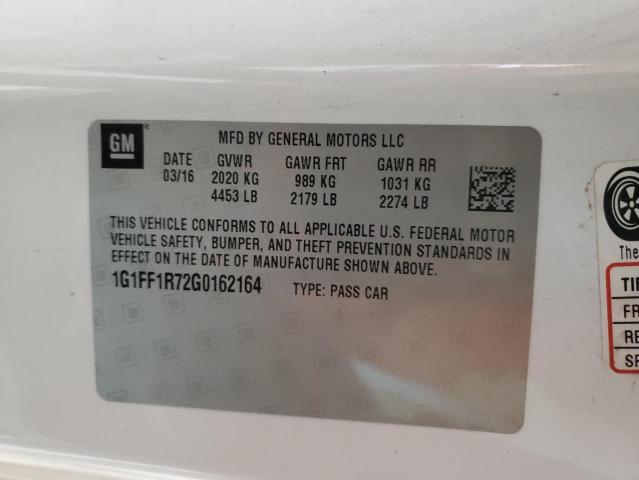 2016 CHEVROLET CAMARO SS 1G1FF1R72G0162164