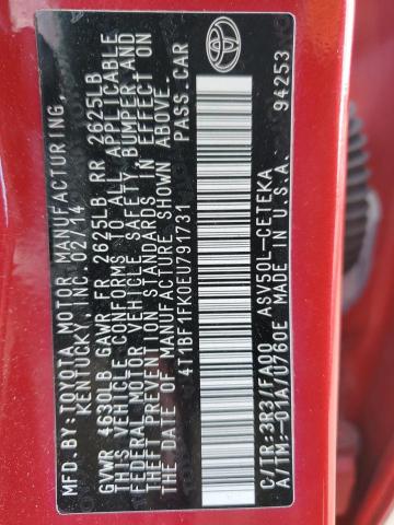 2014 TOYOTA CAMRY L - 4T1BF1FK0EU791731