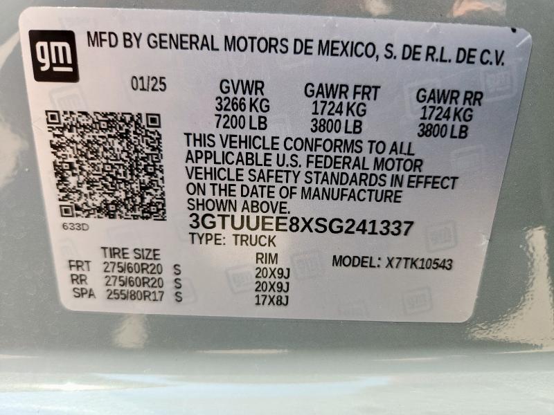 2025 GMC SIERRA K15 - 3GTUUEE8XSG241337