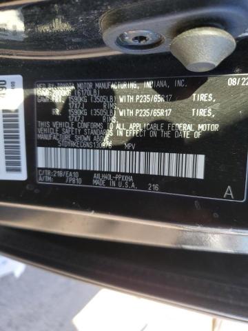 2022 TOYOTA SIENNA XLE 5TDYRKEC6NS130876
