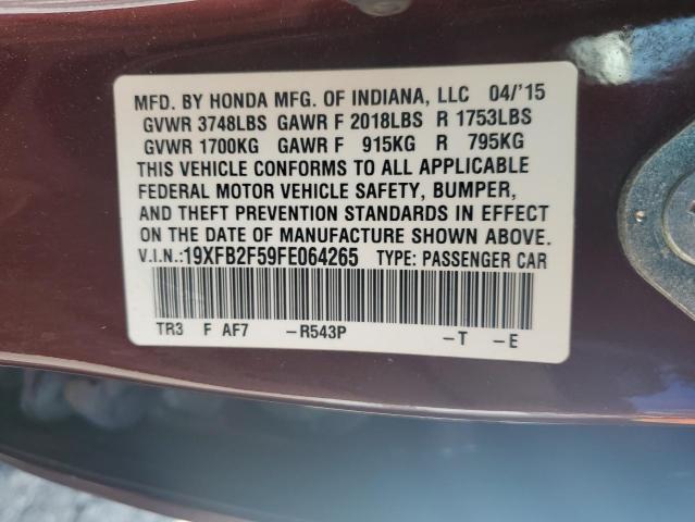 2015 HONDA CIVIC LX 19XFB2F59FE064265