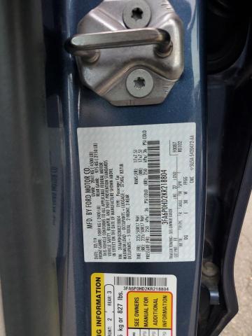 2019 FORD FUSION SE 3FA6P0HD2KR218804