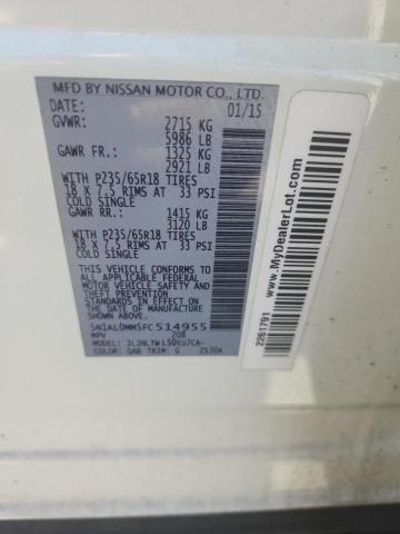 2015 INFINITI QX60 5N1AL0MM5FC514955