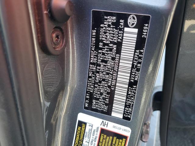 2018 TOYOTA AVALON HYBRID 4T1BD1EB7JU059999