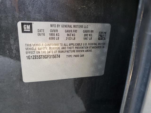 2016 CHEVROLET MALIBU LT - 1G1ZE5ST8GF315674