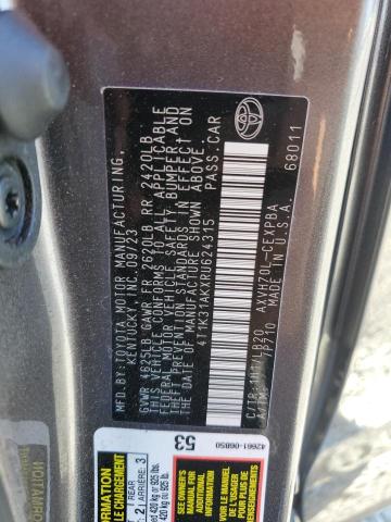 2024 TOYOTA CAMRY XSE 4T1K31AKXRU624315
