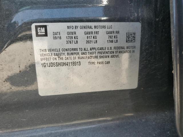 2017 CHEVROLET SONIC LT 1G1JD5SH0H4118913