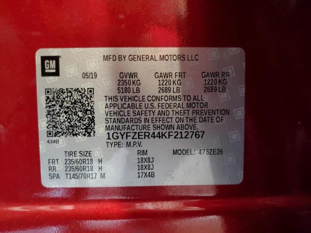 2019 CADILLAC XT4 SPORT 1GYFZER44KF212767