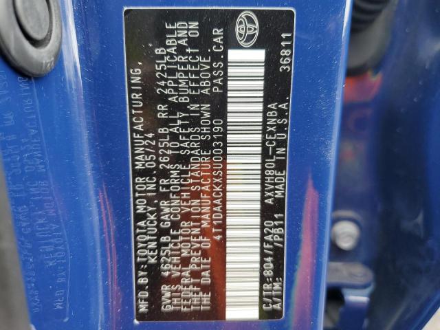 2025 TOYOTA CAMRY XSE 4T1DAACKXSU003190