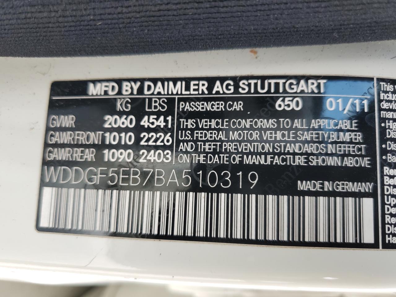 Lot #3315788343 2011 MERCEDES-BENZ C 300