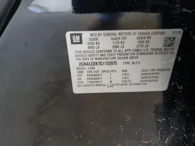 2016 CHEVROLET EQUINOX LT - 2GNALCEK7G1150975