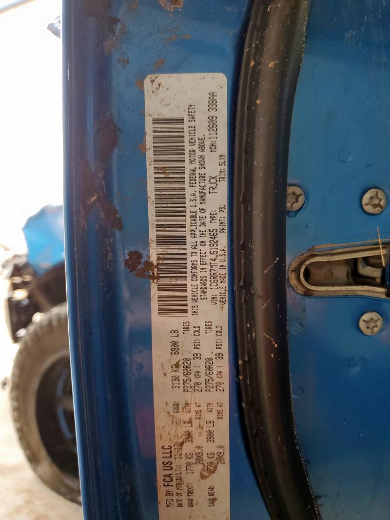 2018 RAM 1500 SPORT 1C6RR7MT4JS192465