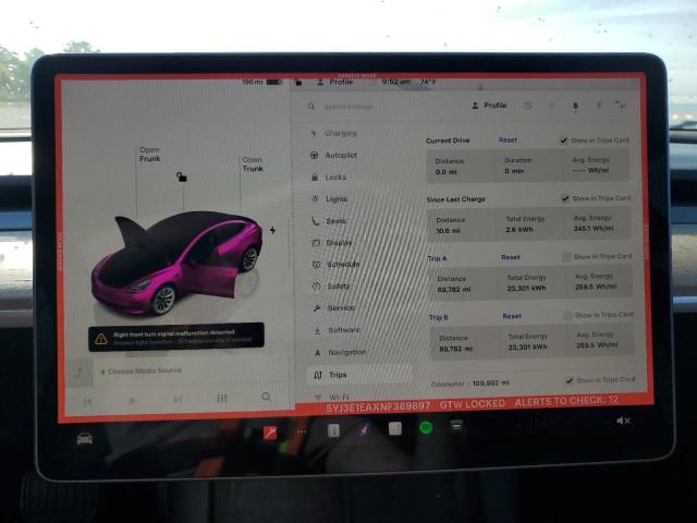 2022 TESLA MODEL 3 - 5YJ3E1EAXNF369897