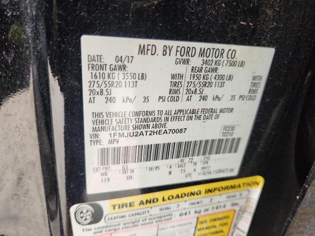 2017 FORD EXPEDITION LIMITED - 1FMJU2AT2HEA70087