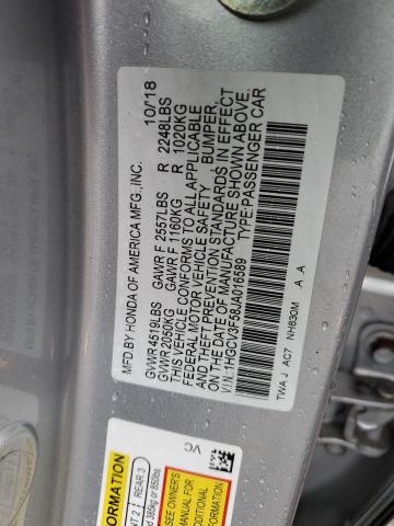 2018 HONDA ACCORD HYB 1HGCV3F58JA016589