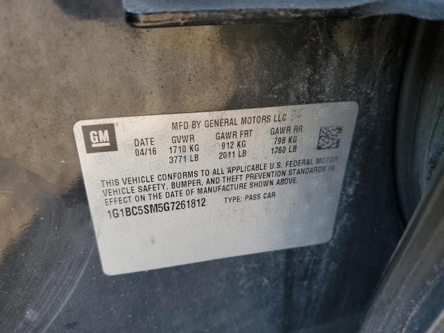 2016 CHEVROLET CRUZE LS 1G1BC5SM5G7261812