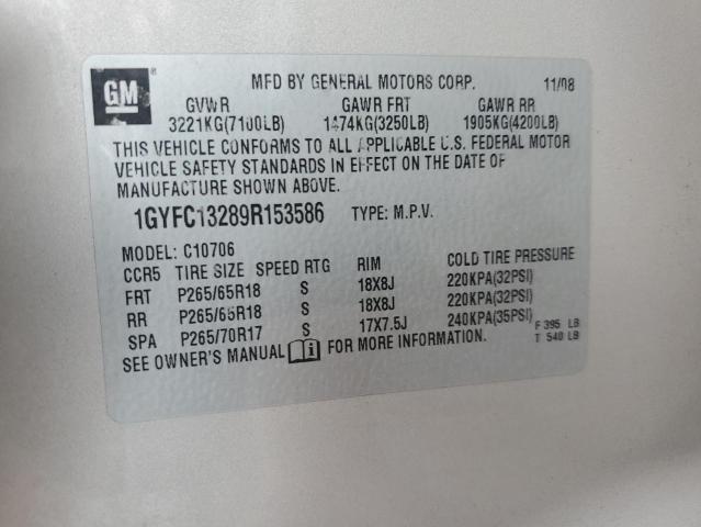 2009 CADILLAC ESCALADE #3291355154