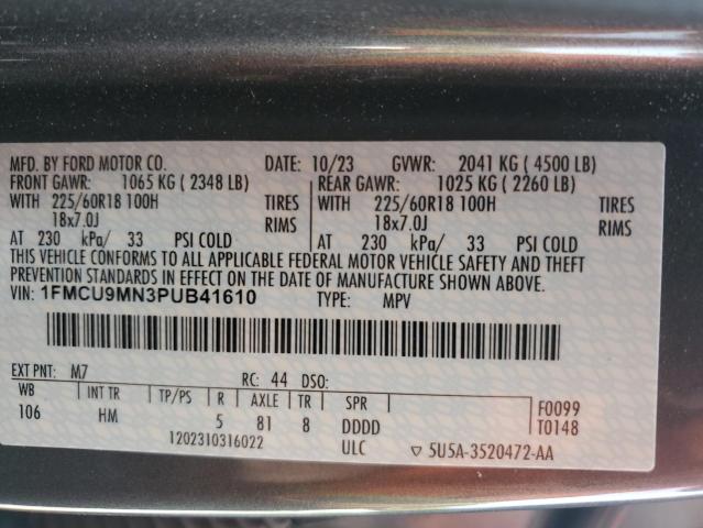 2023 FORD SUBN 1FMCU9MN3PUB41610