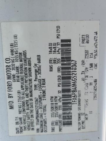 2016 FORD MUSTANG 1FA6P8AM6G5210367