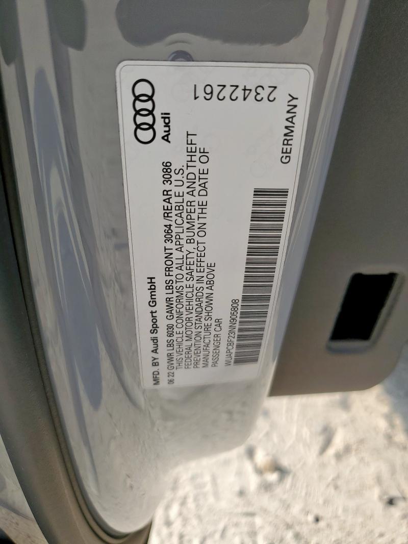 2022 AUDI RS7 WUAPCBF23NN905808