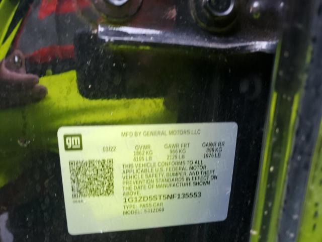 2022 CHEVROLET MALIBU LT - 1G1ZD5ST5NF135553