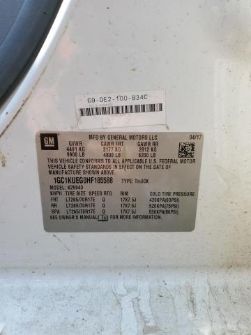 2017 CHEVROLET SILVERADO - 1GC1KUEG0HF185588