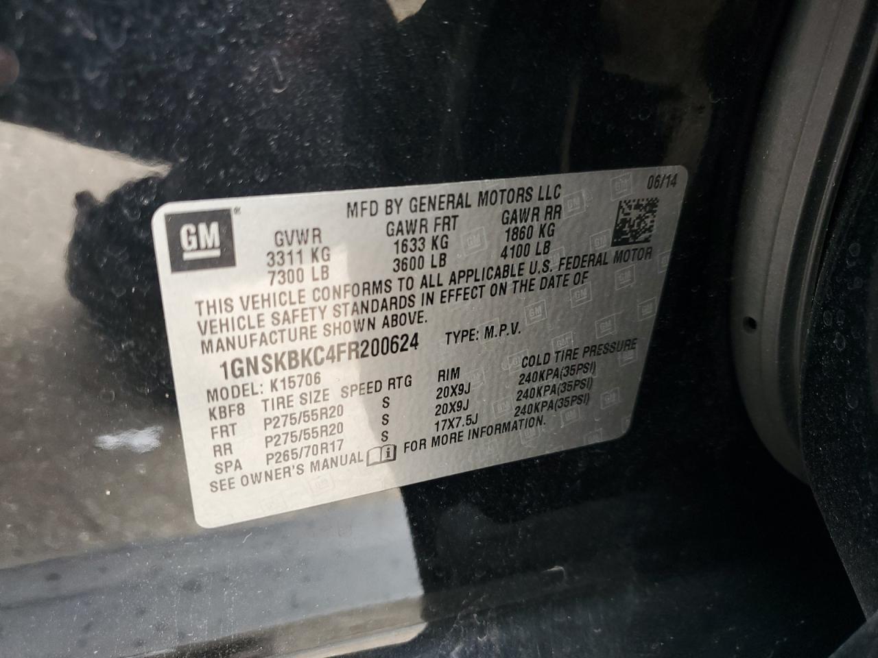 CHEVROLET TAHOE K1500 LT