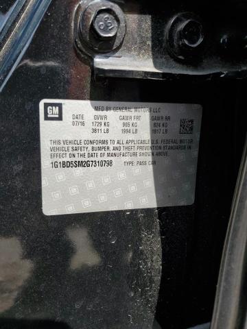 2016 CHEVROLET CRUZE LT 1G1BD5SM2G7310798