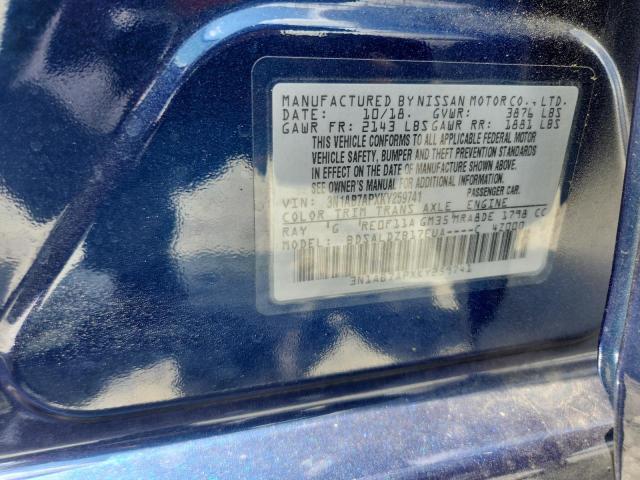 2019 NISSAN SENTRA S - 3N1AB7APXKY259741