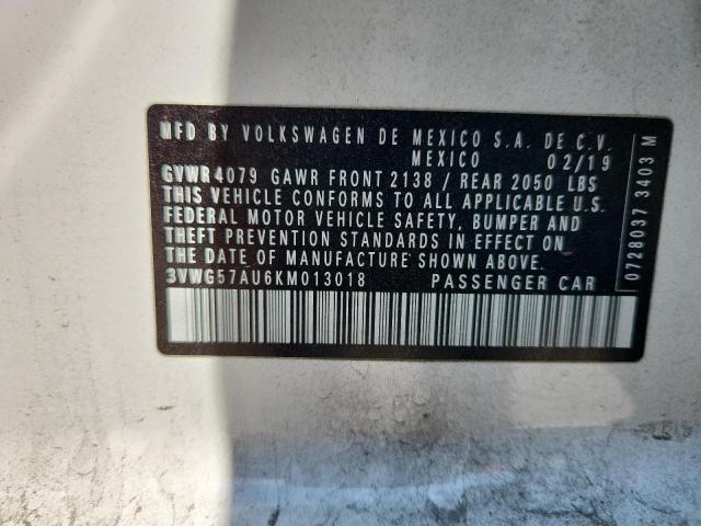 2019 VOLKSWAGEN GOLF S 3VWG57AU6KM013018