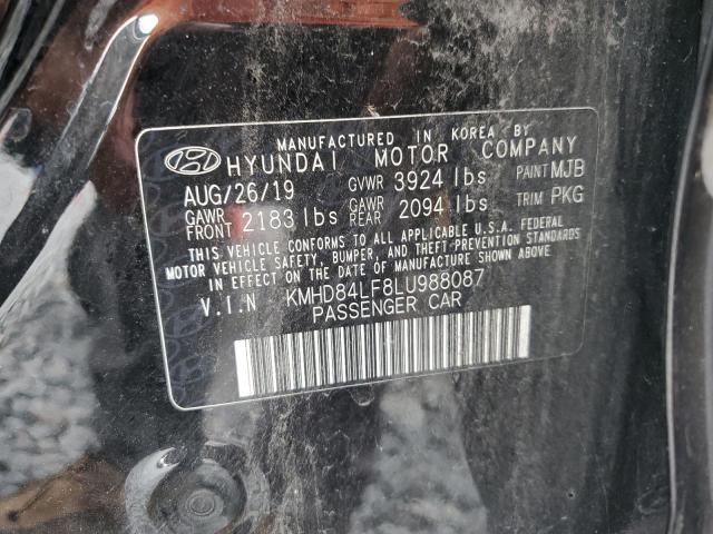 2020 HYUNDAI ELANTRA SEL KMHD84LF8LU988087