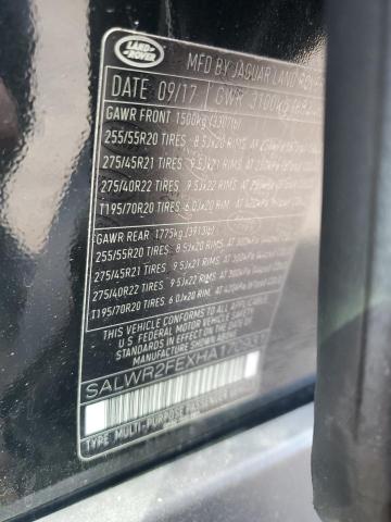 2017 LAND ROVER RANGE ROVE SALWR2FEXHA170931