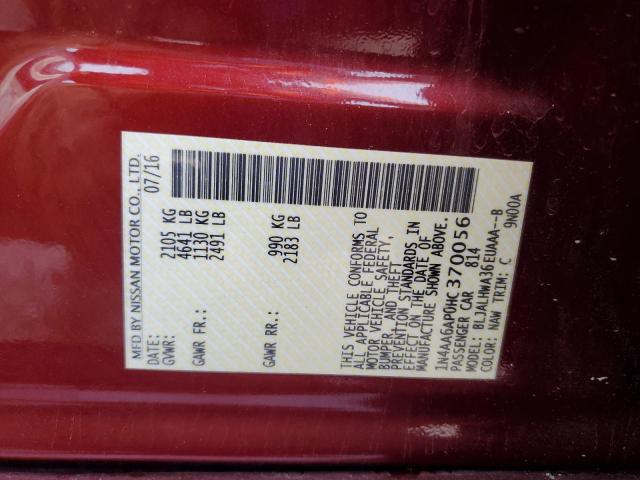 2017 NISSAN MAXIMA 3.5 - 1N4AA6AP0HC370056