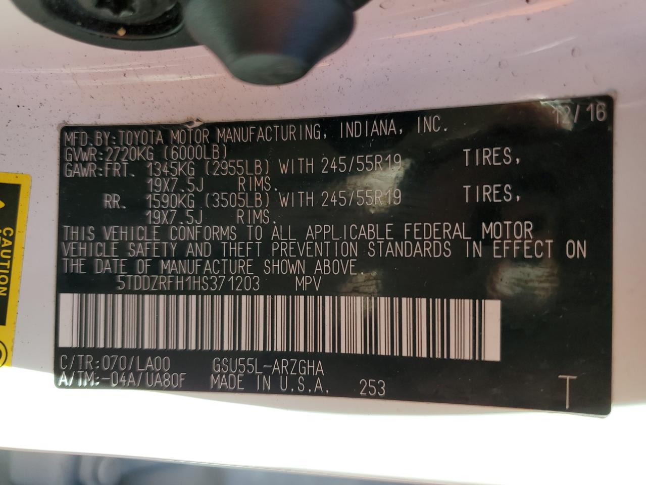 TOYOTA HIGHLANDER LIMITED