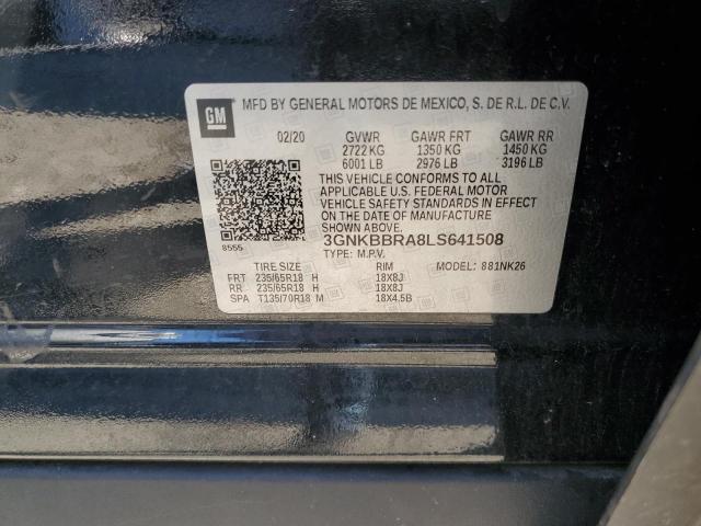 2020 CHEVROLET BLAZER 1LT 3GNKBBRA8LS641508