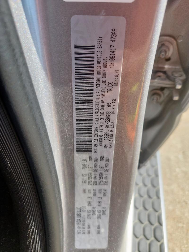 2019 RAM 1500 LARAM - 1C6SRFJT0KN520688