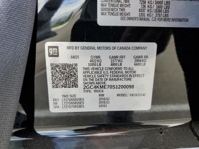 2025 CHEVROLET SILVERADO K2500 CUSTOM 2GC4KME70S1200098