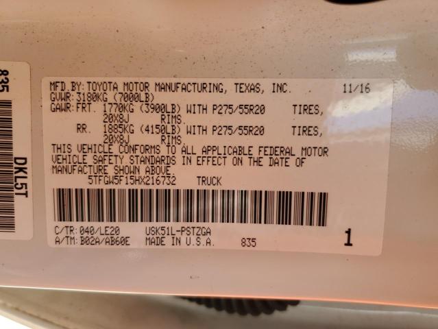 2017 TOYOTA TUNDRA CRE #3305557074