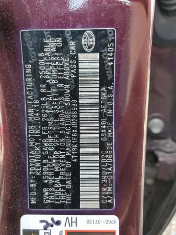 2018 TOYOTA AVALON XLE 4T1BK1EBXJU288988