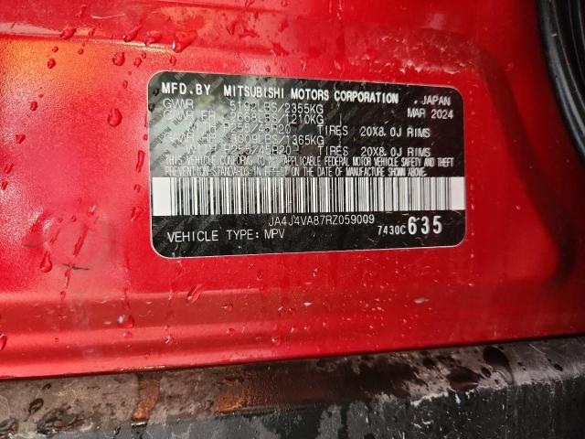 2024 MITSUBISHI OUTLANDER JA4J4VA87RZ059009