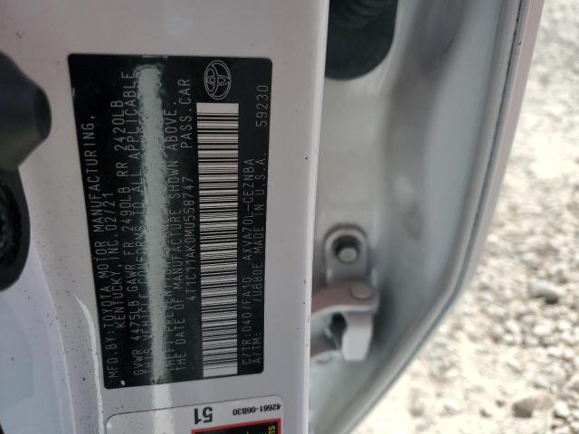 2021 TOYOTA CAMRY LE 4T1C11AK0MU558747