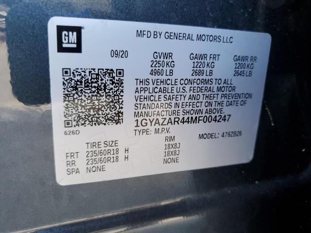 2021 CADILLAC XT4 LUXURY 1GYAZAR44MF004247