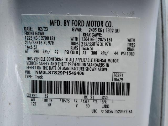2023 FORD TRANSIT CO NM0LS7S29P1549406