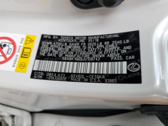 2018 LEXUS ES 350 58ABK1GG9JU108742