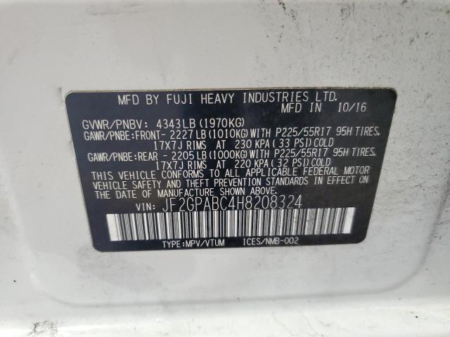 2017 SUBARU CROSSTREK JF2GPABC4H8208324